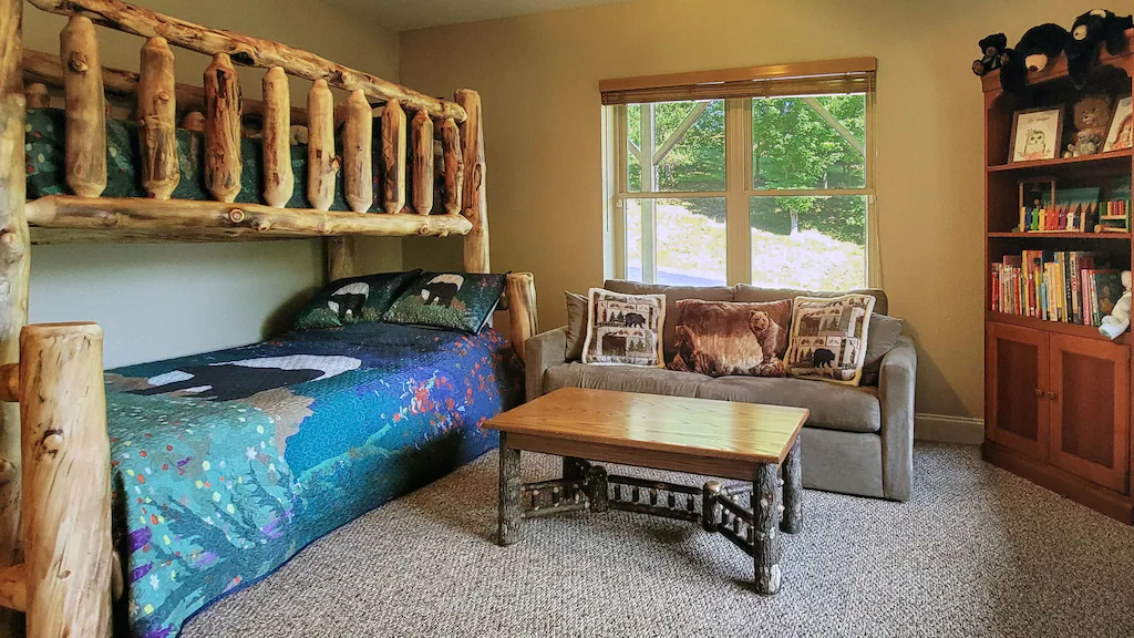 Spacious wraparound deck overlooking the Smoky Mountains at Smoky Mountain Dream cabin