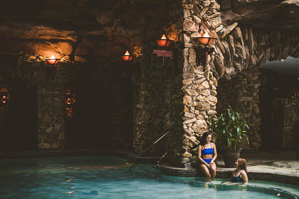 Waterfall pool at Omni Grove Park Inn Spa